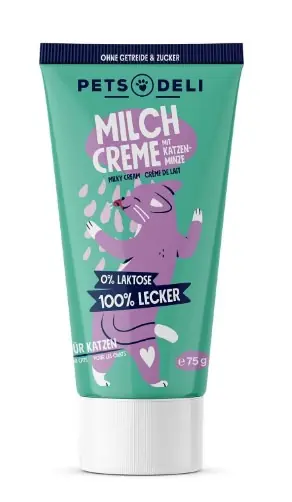 Neuheit Pets Deli Milchcreme mit Katzenminze 75 g